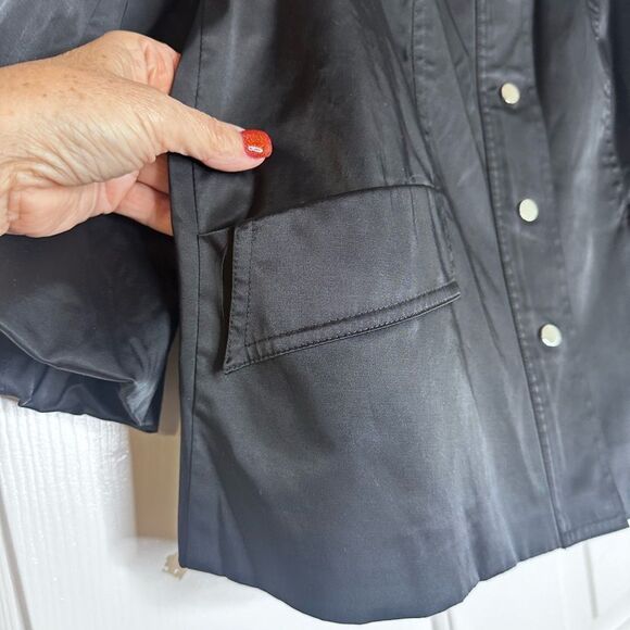 Vintage Carlisle black short jacket w/ flutter sleeve women’s size 10 - Picture 3 of 6